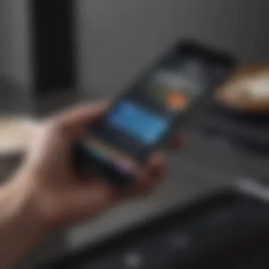 Navigating the Apple Pay Interface Smartphone displaying Apple Pay interface