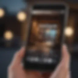 An iPhone displaying the Photos app with music options