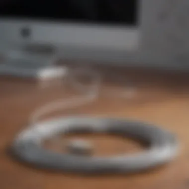 Seamless Compatibility Anchor Charging Cable with Apple device in background