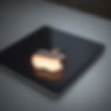 Elegant Apple Logo Display Illustration of Apple logo on a sleek device