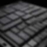 Close-up of a MacBook Pro battery being examined