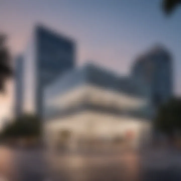 Exterior of a flagship Apple Store in Singapore during evening