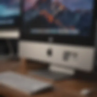 Connectivity Options of Apple Thunderbolt Display Monitor Close-up view of Thunderbolt ports and connectivity options on the monitor