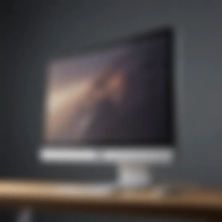 Elegant design of Apple Thunderbolt Display Monitor showcasing its sleek profile