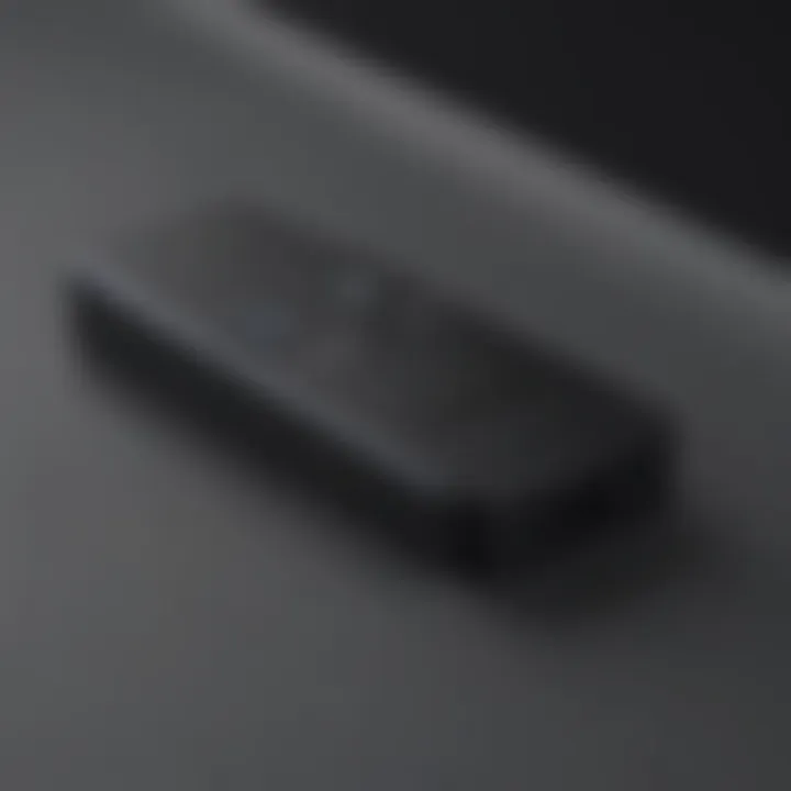 Close-up view of Apple TV stick ports and features