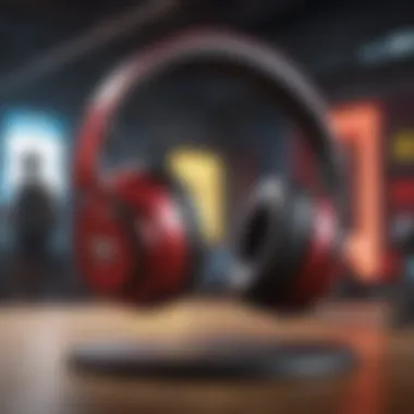 Vibrant Integration of Beats Brand in Sports Environment Dynamic Beats branding in a vibrant sports setting