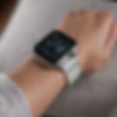 Intuitive Sleep Tracking Interface User interface of iWatch sleep tracking app showcasing sleep patterns