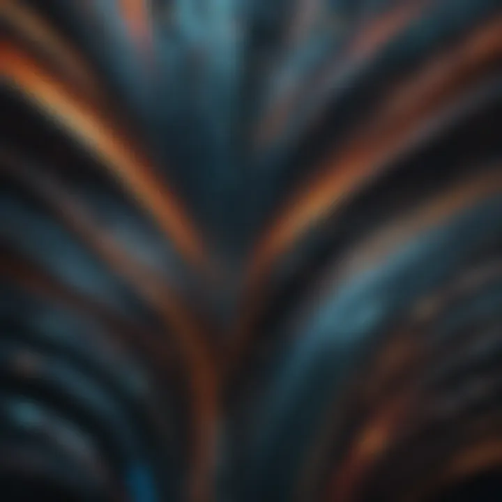 Abstract artistic wallpaper on device screen