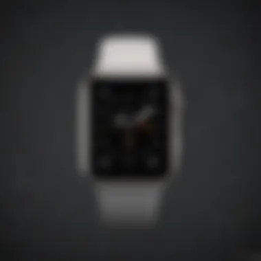 Minimalist Apple Watch Face An Apple Watch with a minimalist design that highlights simplicity.