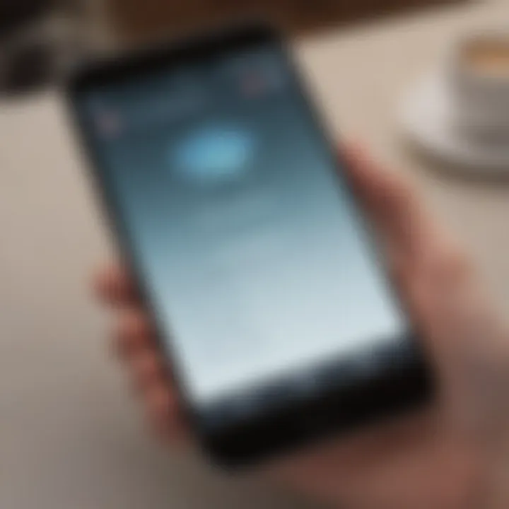 Close-up of mobile phone screen with updated WiFi password confirmation