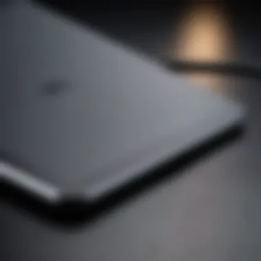 Close-up view of the iPad Pro's sleek design and premium materials