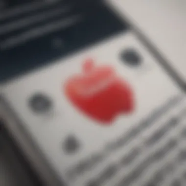 Close-up of a phone with Apple's contact number displayed