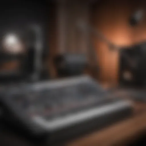 Recording studio setup with an iPhone and audio interface