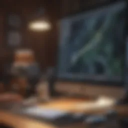 User navigating through Mac applications
