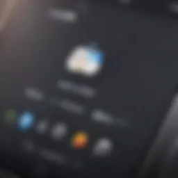 User interface of iCloud messages on an Apple device