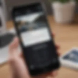 Navigating iCloud Drive interface on iPhone