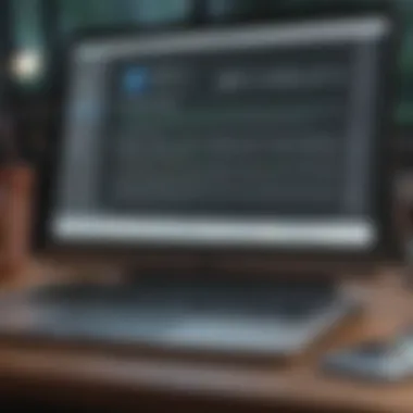 Microsoft Excel Interface on Mac User interface of Microsoft Excel on MacBook