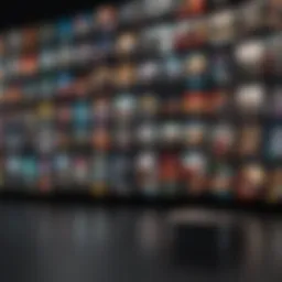 Vibrant cinematic scene showcasing a diverse range of films available on Apple TV