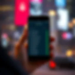 A smartphone screen displaying various app locking options