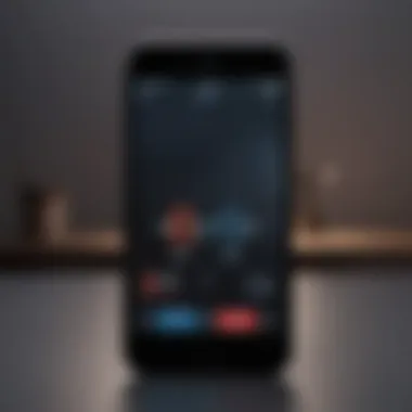 Sleek Countdown Timer Display on iPhone Minimalistic iPhone screen displaying countdown timer
