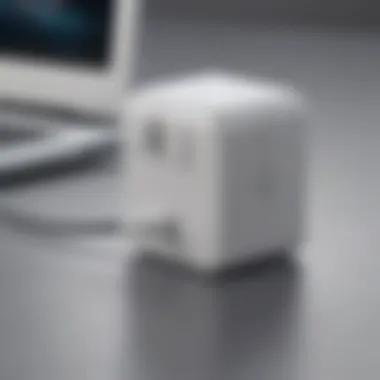 Detailed view of the functionality of MacBook Air 2021 power adapter