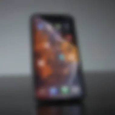 iPhone X Features Highlighted Close-up view of an iPhone X showcasing its features.