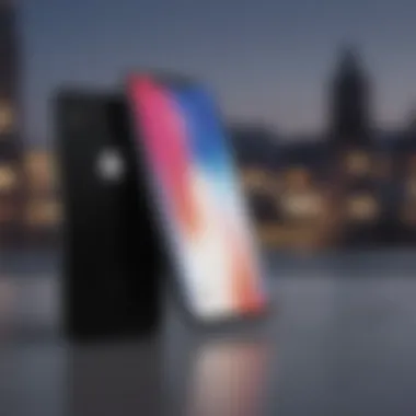 iPhone X in Pristine Condition A pristine iPhone X on a clean surface, representing excellent condition.