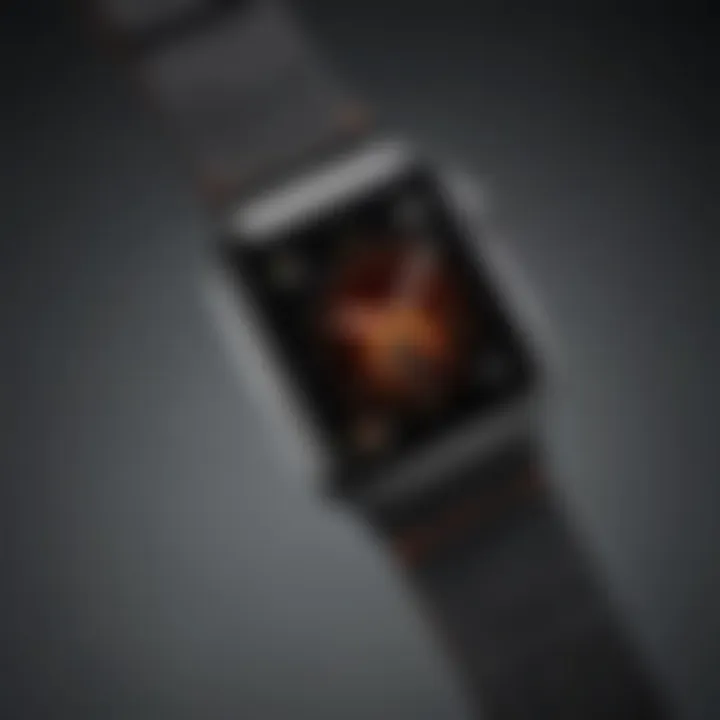 Close-up of an Apple Watch and iPhone paired together