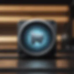 Telegram logo on Mac screen