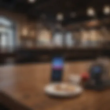 Elegant Restaurant Embracing Apple Pay Elegant restaurant offering Apple Pay option