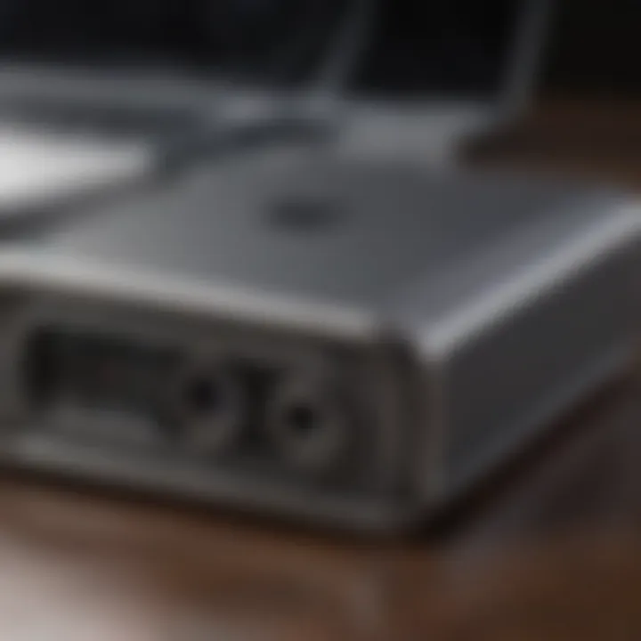 External drive connected to MacBook Air