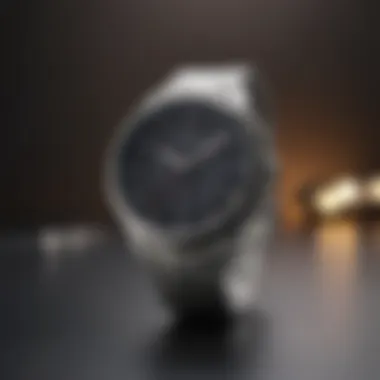 Amazon silver watch in a minimalist setting