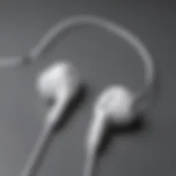 Close-up of Apple iPhone EarPods showcasing design and features