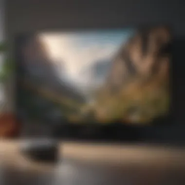 An abstract illustration of a cinematic landscape symbolizing the future of film on Apple TV+