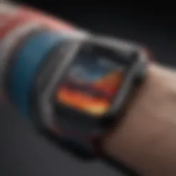 A close-up view of vibrant Apple Watch SE 40mm bands showcasing various materials