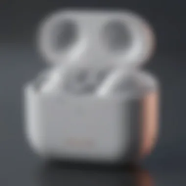Highlighted Features of Custom Air Pod Pro An illustration of Air Pod Pro highlighting features such as noise cancellation and touch controls.