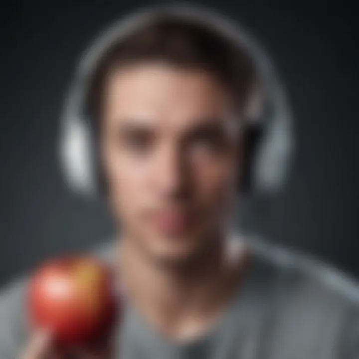 Tech Enthusiast with Apple Music Logo