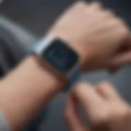 Innovative design showcasing the iWatch with glucose monitoring features