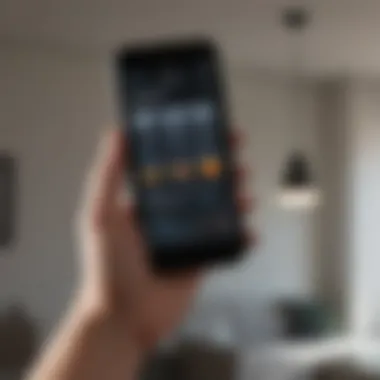 User adjusting Phillips smart home settings on iPhone