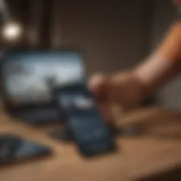 A user exploring a podcast application on an Apple device
