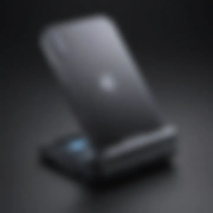 Concept art of a futuristic iPhone flip phone design