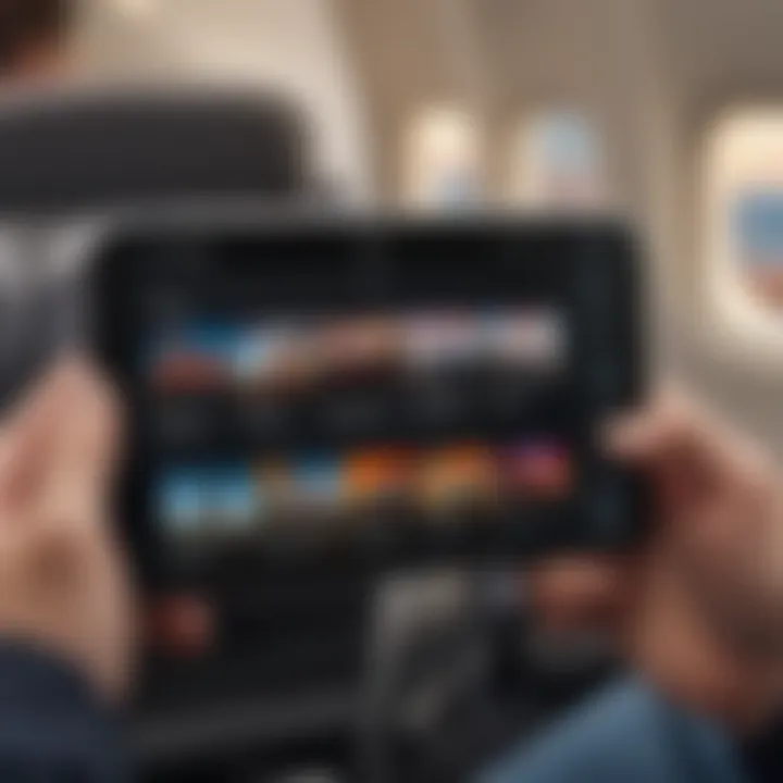 Screenshot of Delta Studio app showing entertainment options during flight