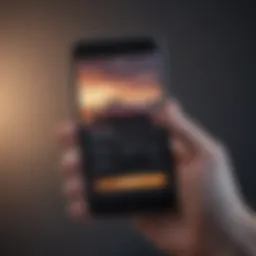 Illustration of a mobile device with a screenlock interface