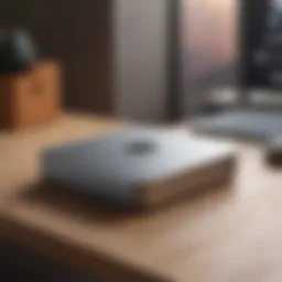Refurbished Mac Mini on a desk showcasing its sleek design