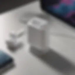 MagSafe charger elegantly positioned beside AirPods case