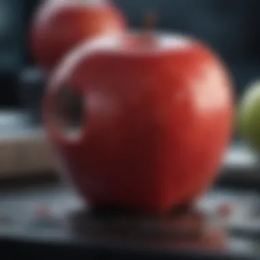 A close-up of an Apple product showcasing its condition