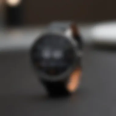 Close-up view of the Misfit Activity Tracker showcasing its sleek design and smart technology.