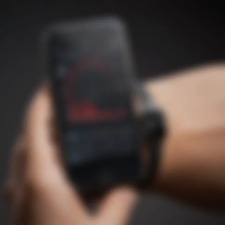 The Misfit Activity Tracker paired with a smartphone displaying health metrics and activity data.