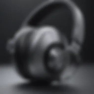 Advanced Audio Technology in Apple Headphones Close-up shot highlighting audio technology in Apple headphones