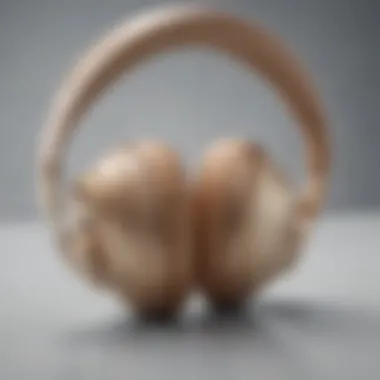 Sleek Aesthetics of Apple Over-Ear Headphones Sleek design of Apple over-ear headphones showcasing modern aesthetics